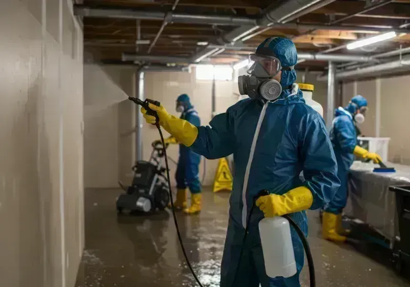 Basement Sanitization and Antimicrobial Treatment process in Narberth, PA